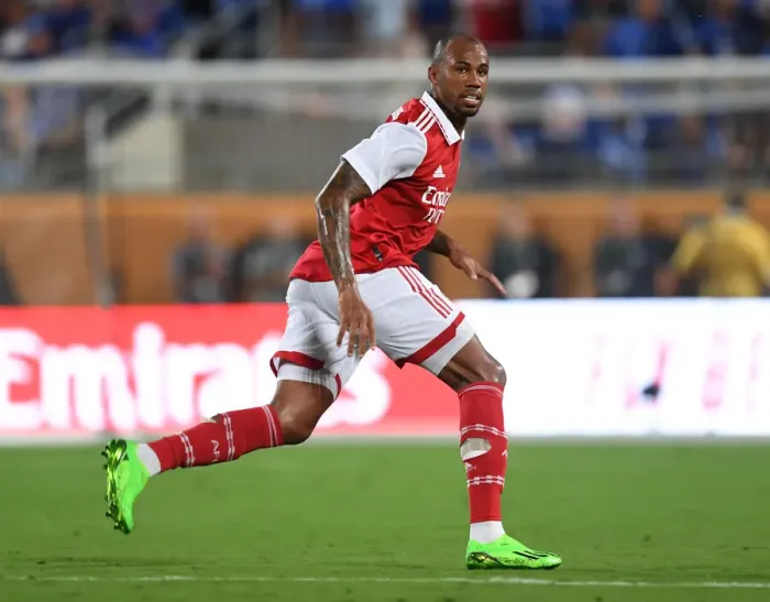 Framed Print : Arsenal's Gabriel Goes Head-to-Head with Chelsea in Florida Cup Showdown