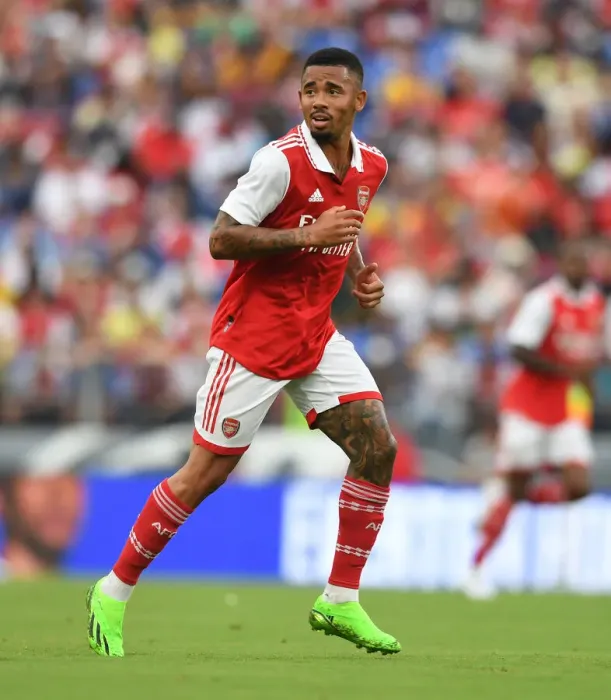 Framed Print : Arsenal's Gabriel Jesus in Action: Arsenal vs. Everton Pre-Season Clash, Baltimore 2022