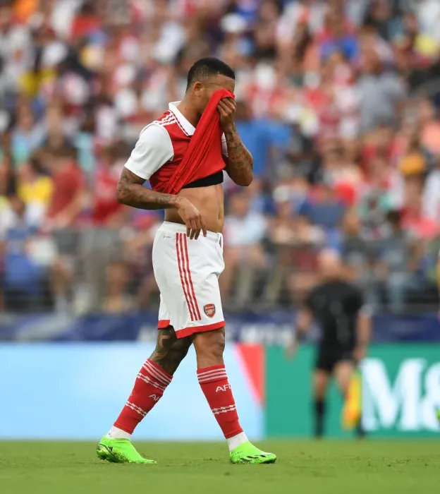 Framed Print : Arsenal's Gabriel Jesus in Action: Arsenal vs. Everton Pre-Season Clash, Baltimore, 2022 Framed Print : Arsenal's Gabriel Jesus in Action: Arsenal vs. Everton Pre-Season Clash, Baltimore, 2022
