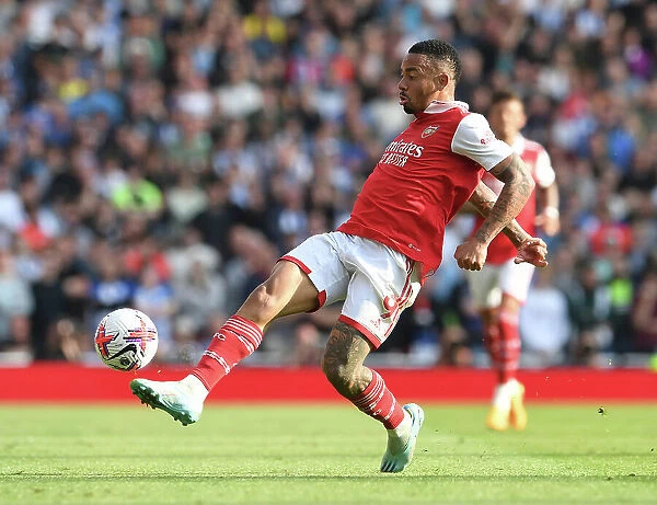 Arsenal's Gabriel Jesus in Action against Brighton & Hove Albion, Premier League 2022-23