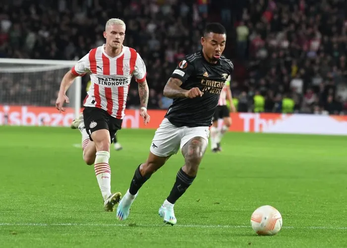 Framed Print : Arsenal's Gabriel Jesus in Action against PSV Eindhoven in Europa League Group A (2022-23) Framed Print : Arsenal's Gabriel Jesus in Action against PSV Eindhoven in Europa League Group A (2022-23)