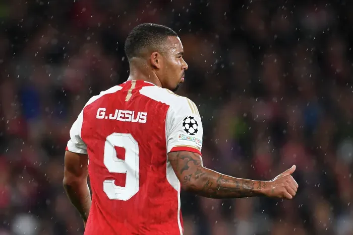 Framed Print : Arsenal's Gabriel Jesus Faces Off Against PSV Eindhoven in Champions League Showdown Framed Print : Arsenal's Gabriel Jesus Faces Off Against PSV Eindhoven in Champions League Showdown