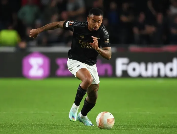 Framed Print : Arsenal's Gabriel Jesus Faces Off Against PSV Eindhoven in Europa League Group A Framed Print : Arsenal's Gabriel Jesus Faces Off Against PSV Eindhoven in Europa League Group A