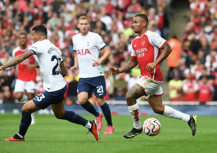 Framed Print : Arsenal's Gabriel Jesus Faces Off Against Tottenham in the 2023-24 Premier League Showdown Framed Print : Arsenal's Gabriel Jesus Faces Off Against Tottenham in the 2023-24 Premier League Showdown