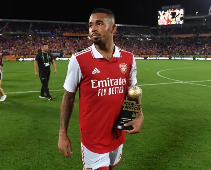 Framed Print : Arsenal's Gabriel Jesus Named Man of the Match in Florida Cup Win Against Chelsea