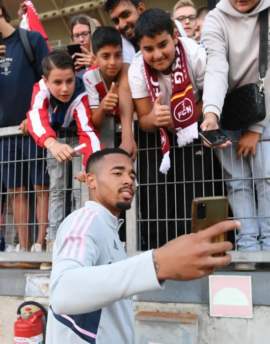 Framed Print : Arsenal's Gabriel Jesus Poses with Fans after Pre-Season Match vs. 1. FC Nurnberg Framed Print : Arsenal's Gabriel Jesus Poses with Fans after Pre-Season Match vs. 1. FC Nurnberg