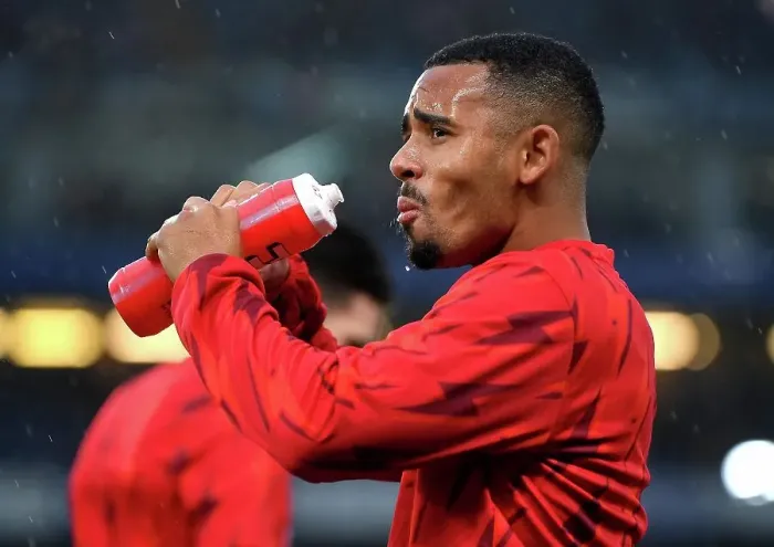 Framed Print : Arsenal's Gabriel Jesus Prepares for Battle: Chelsea vs Arsenal, Premier League 2023-24