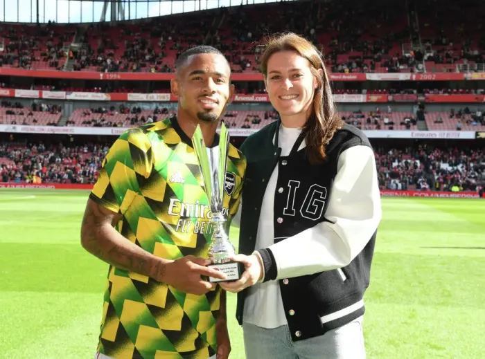Framed Print : Arsenal's Gabriel Jesus Receives Player of the Month Award Ahead of Arsenal vs. Tottenham Showdown Framed Print : Arsenal's Gabriel Jesus Receives Player of the Month Award Ahead of Arsenal vs. Tottenham Showdown