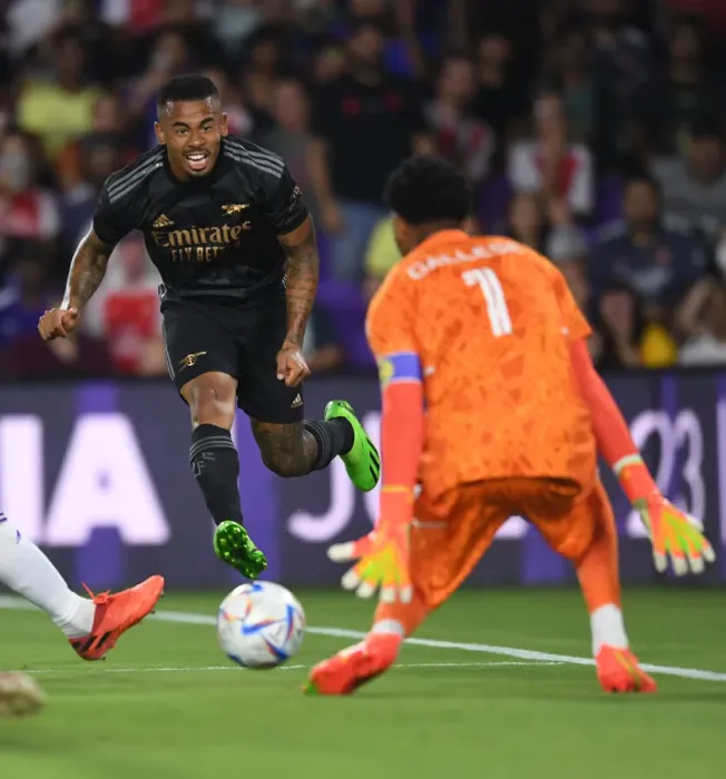 Framed Print : Arsenal's Gabriel Jesus Shines in Pre-Season Victory over Orlando City SC (2022-23)