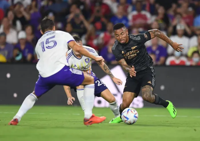 Framed Print : Arsenal's Gabriel Jesus Shines in Pre-Season Victory over Orlando City SC (2022-23) Framed Print : Arsenal's Gabriel Jesus Shines in Pre-Season Victory over Orlando City SC (2022-23)