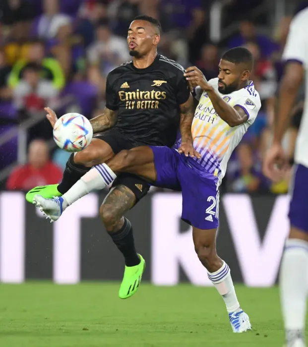 Framed Print : Arsenal's Gabriel Jesus trains with Orlando City SC during Pre-Season Friendly (2022-23) Framed Print : Arsenal's Gabriel Jesus trains with Orlando City SC during Pre-Season Friendly (2022-23)