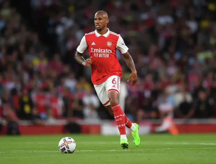 Framed Print : Arsenal's Gabriel Magalhaes in Action Against Aston Villa - Premier League 2022-23 Framed Print : Arsenal's Gabriel Magalhaes in Action Against Aston Villa - Premier League 2022-23