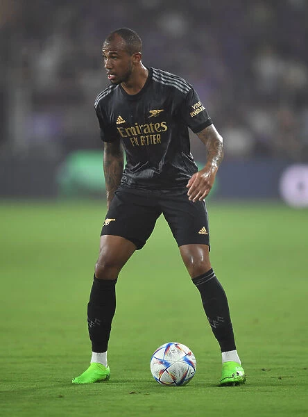 Arsenal's Gabriel Magalhaes in Action against Orlando City SC (2022-23)