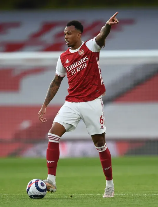 Framed Print : Arsenal's Gabriel Magalhaes in Action against West Bromwich Albion (2020-21) Framed Print : Arsenal's Gabriel Magalhaes in Action against West Bromwich Albion (2020-21)