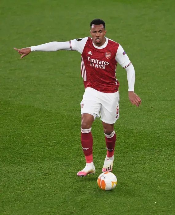 Framed Print : Arsenal's Gabriel Magalhaes in Europa League Action: Arsenal v Olympiacos (Behind Closed Doors) Framed Print : Arsenal's Gabriel Magalhaes in Europa League Action: Arsenal v Olympiacos (Behind Closed Doors)
