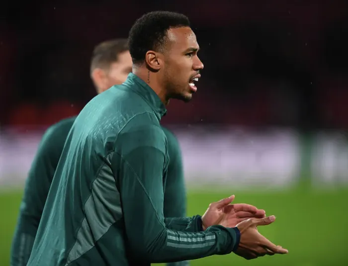 Framed Print : Arsenal's Gabriel Magalhaes Gears Up for PSV Eindhoven Clash in Champions League Group Stage (2023-24) Framed Print : Arsenal's Gabriel Magalhaes Gears Up for PSV Eindhoven Clash in Champions League Group Stage (2023-24)