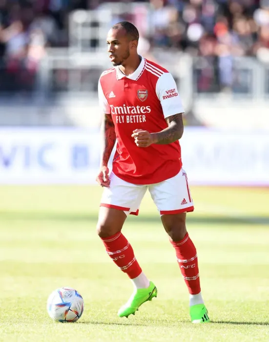 Framed Print : Arsenal's Gabriel Magalhaes in Pre-Season Action Against 1. FC Nurnberg