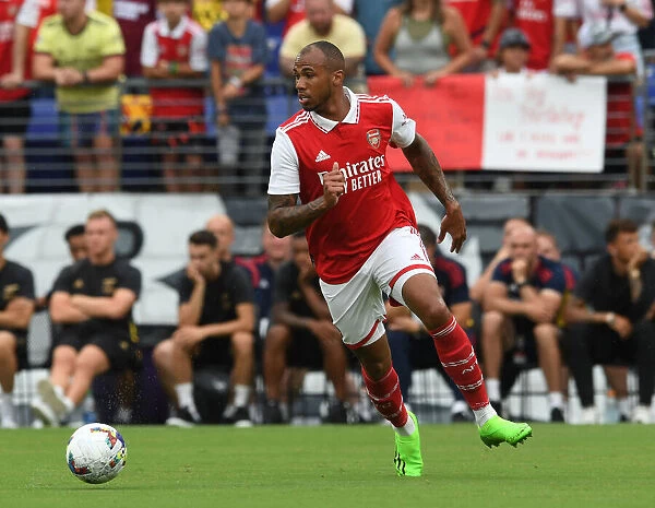 Arsenal's Gabriel Magalhaes in Pre-Season Action Against Everton