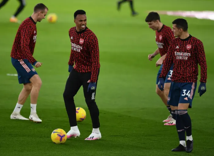 Framed Print : Arsenal's Gabriel Magalhaes Prepares for Leeds United Clash in Premier League Framed Print : Arsenal's Gabriel Magalhaes Prepares for Leeds United Clash in Premier League
