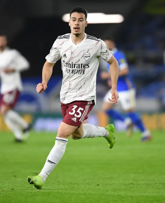 Framed Print : Arsenal's Gabriel Martinelli in Action against Brighton & Hove Albion (Premier League 2020-21)