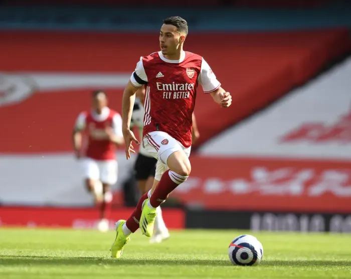 Framed Print : Arsenal's Gabriel Martinelli in Action against Fulham during Emirates Stadium Showdown (2020-21)