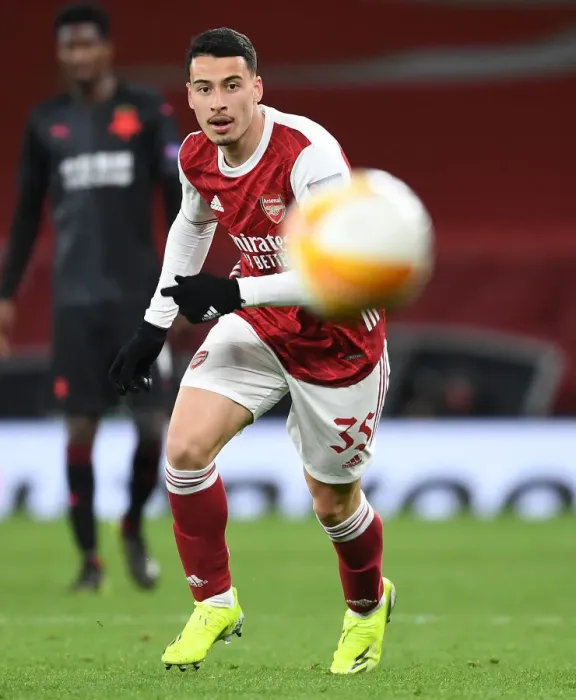 Framed Print : Arsenal's Gabriel Martinelli at Empty Emirates: Arsenal vs Slavia Praha, Europa League Quarterfinal Amidst Coronavirus Restrictions