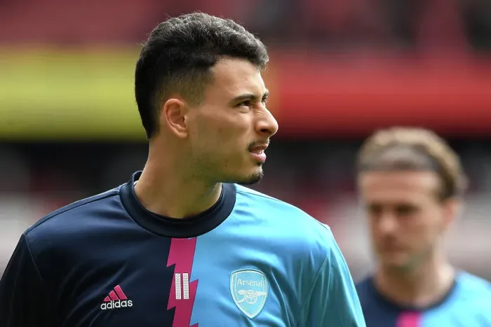 Framed Print : Arsenal's Gabriel Martinelli Gears Up for Leeds United Clash in Premier League (April 2023)