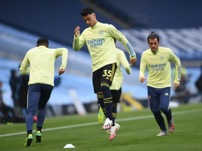 Framed Print : Arsenal's Gabriel Martinelli Prepares for Manchester City Showdown - Premier League 2019-2020 Framed Print : Arsenal's Gabriel Martinelli Prepares for Manchester City Showdown - Premier League 2019-2020