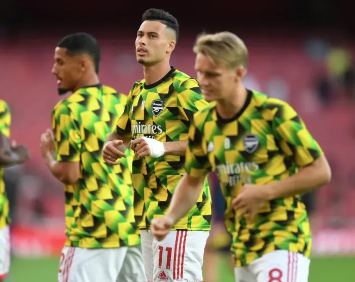 Framed Print : Arsenal's Gabriel Martinelli Ready for Arsenal v Aston Villa Clash (2022-23) Framed Print : Arsenal's Gabriel Martinelli Ready for Arsenal v Aston Villa Clash (2022-23)