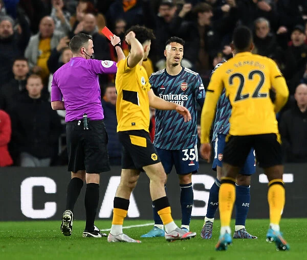 Arsenal's Gabriel Martinelli Red-Carded in Wolverhampton Wanderers Clash (2021-22)