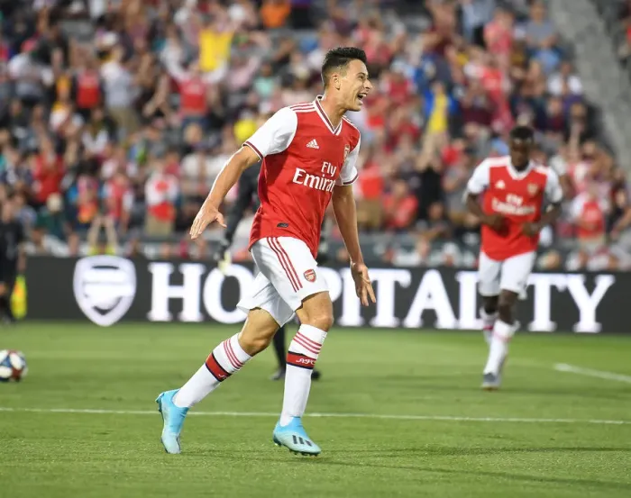 Framed Print : Arsenal's Gabriel Martinelli Scores Third Goal in Colorado Pre-Season Victory