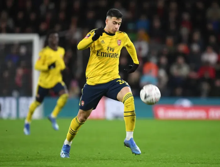 Framed Print : Arsenal's Gabriel Martinelli Shines in FA Cup Clash Against AFC Bournemouth