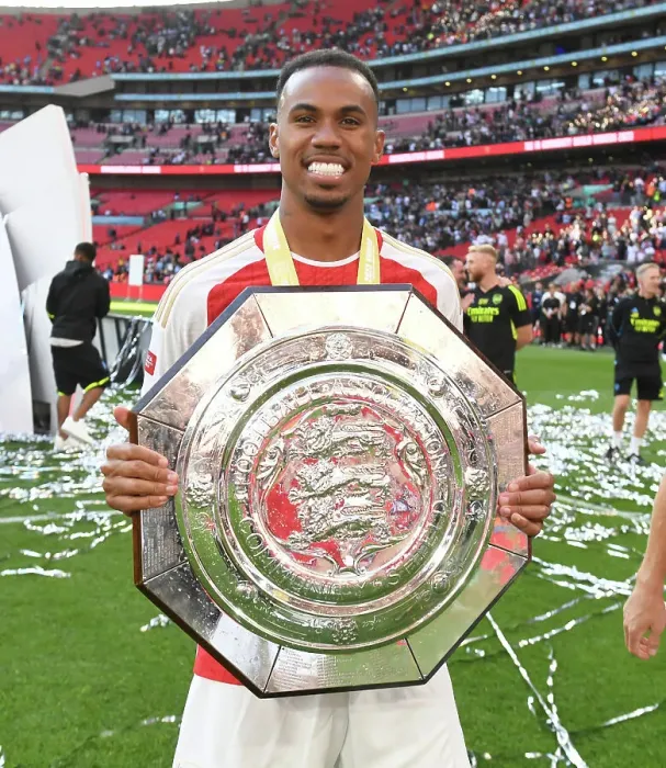 Framed Print : Arsenal's Gabriel Reacts After the Community Shield Defeat to Manchester City (2023-24) Framed Print : Arsenal's Gabriel Reacts After the Community Shield Defeat to Manchester City (2023-24)