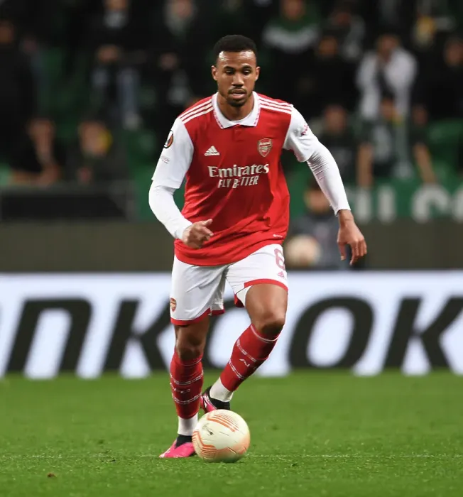 Framed Print : Arsenal's Gabriel Shines in Europa League Clash against Sporting CP, Lisbon 2023