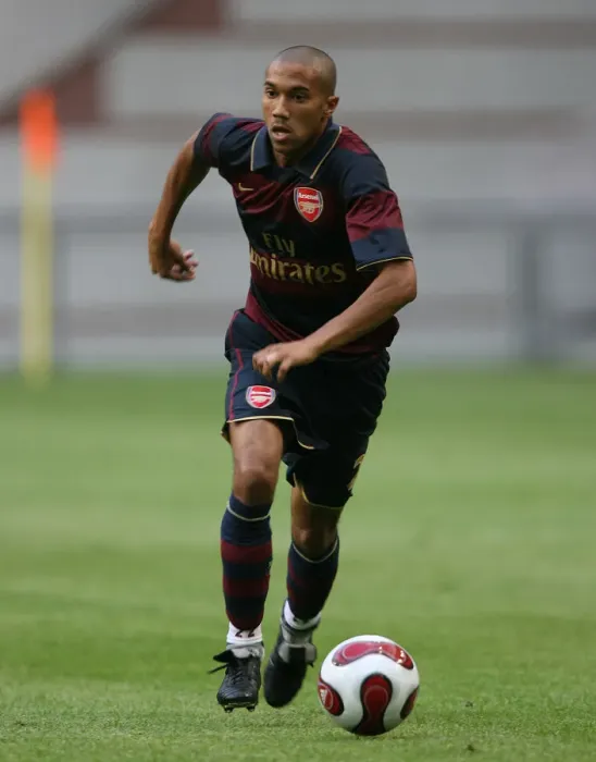 Framed Print : Arsenal's Gael Clichy in Action: Arsenal 2-1 Lazio, Amsterdam Tournament (Day 1)