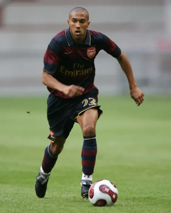 Framed Print : Arsenal's Gael Clichy in Action: Arsenal 2-1 Lazio, Amsterdam Tournament