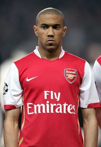 Arsenal's Gael Clichy in Action during the Intense Arsenal vs Liverpool UEFA Champions League Quarter Final Match at Emirates Stadium, 2008