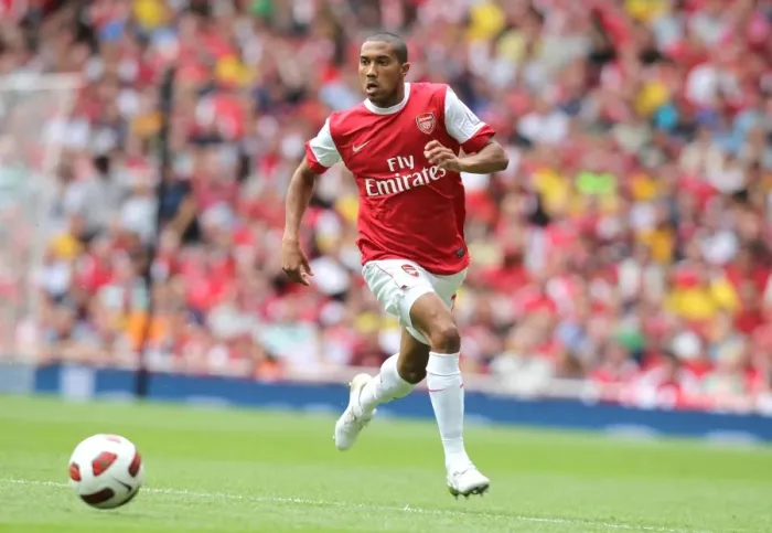 Framed Print : Arsenal's Gael Clichy Scores in 3:2 Emirates Cup Victory over Celtic, 2010