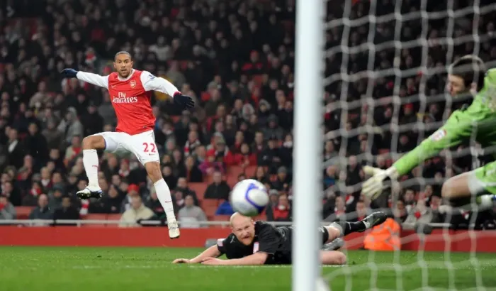 Framed Print : Arsenal's Gael Clichy Scores Stunning Fifth Goal in FA Cup Replay: Arsenal Crushes Leyton Orient 5-0 Framed Print : Arsenal's Gael Clichy Scores Stunning Fifth Goal in FA Cup Replay: Arsenal Crushes Leyton Orient 5-0