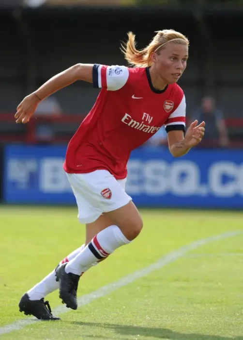 Framed Print : Arsenal's Gilly Flaherty in Action against Lincoln Ladies in FA WSL Match