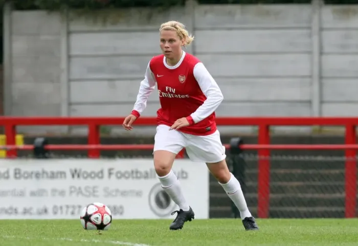 Framed Print : Arsenal's Gilly Flaherty Leads 9-0 UEFA Women's Champions League Victory over ZFK Masinac
