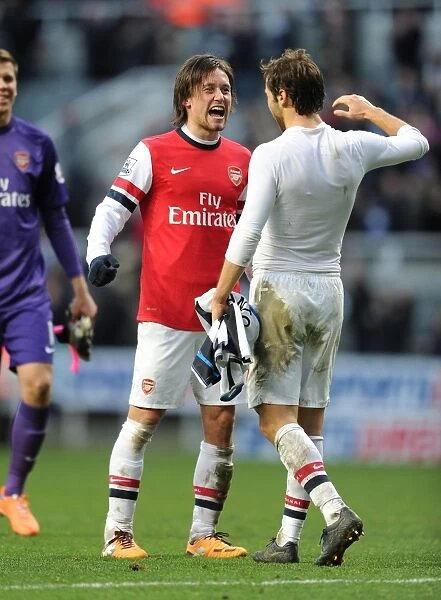Arsenal's Glorious Moment: Rosicky and Flamini's Victory Dance (2013-14 Newcastle United)