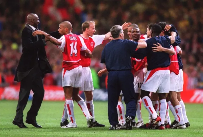 Framed Print : Arsenal's Glory: FA Cup Victory over Southampton (2003)
