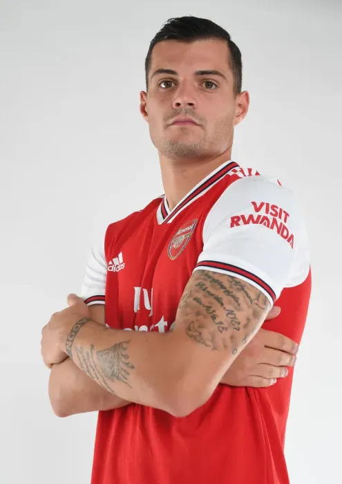 Framed Print : Arsenal's Granit Xhaka at 2019-2020 Pre-Season Training