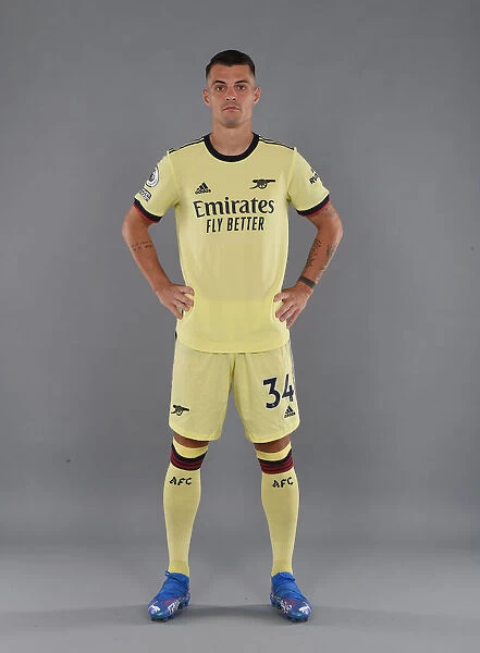 Arsenal's Granit Xhaka at 2021-22 Team Photocall