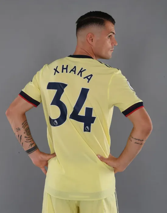 Framed Print : Arsenal's Granit Xhaka at 2021-22 Team Photocall