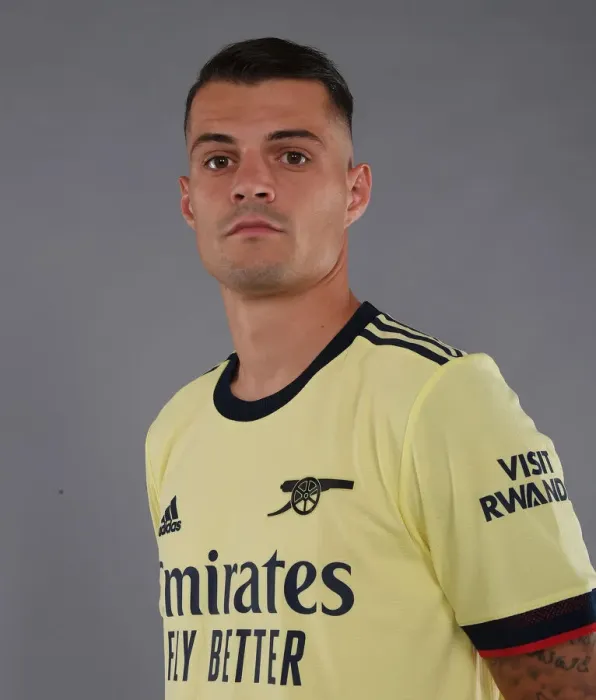 Framed Print : Arsenal's Granit Xhaka at 2021-22 Team Photocall