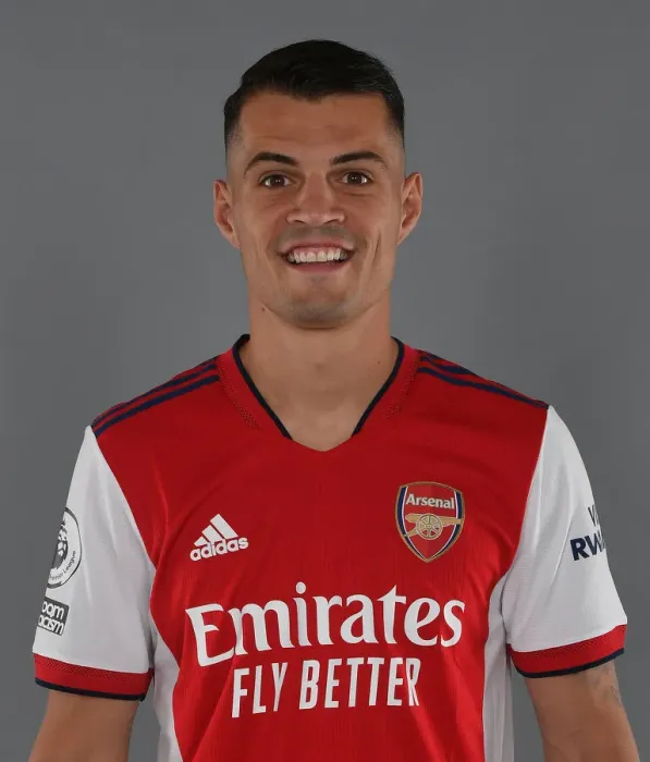 Framed Print : Arsenal's Granit Xhaka at 2021-22 Team Photocall