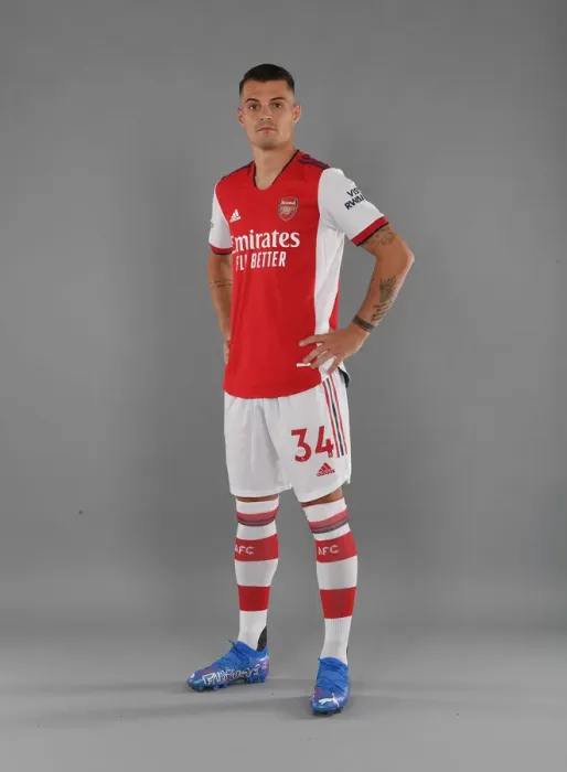 Framed Print : Arsenal's Granit Xhaka at 2021-22 Team Photocall