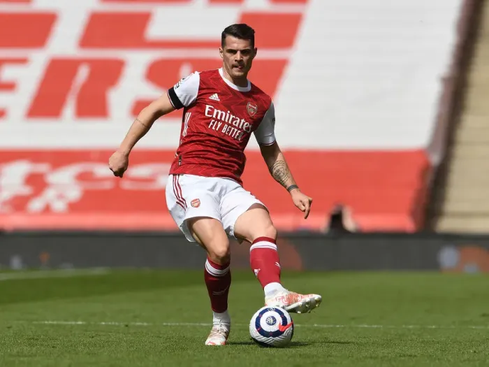 Framed Print : Arsenal's Granit Xhaka in Action: 2020-21 Premier League Match Against Fulham (Behind Closed Doors), Emirates Stadium Framed Print : Arsenal's Granit Xhaka in Action: 2020-21 Premier League Match Against Fulham (Behind Closed Doors), Emirates Stadium